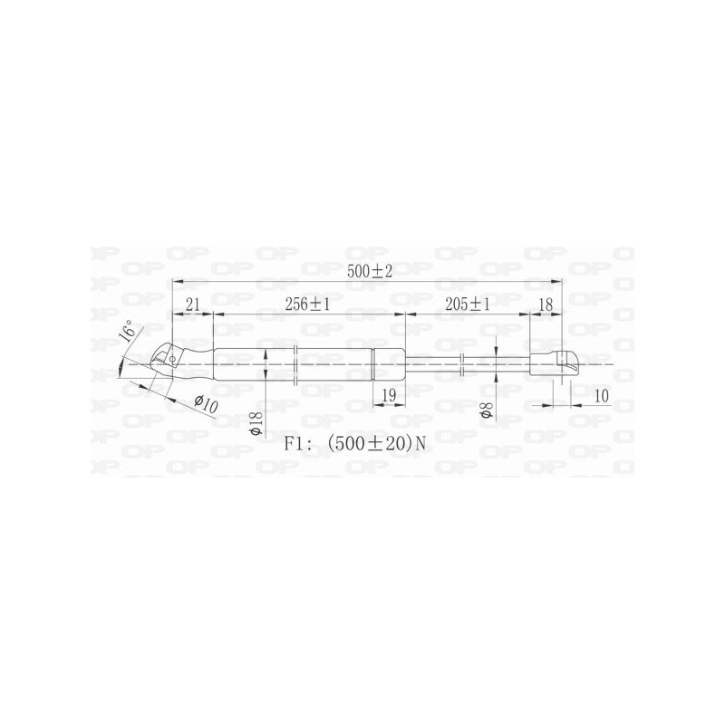 GAS SPRING OP 1PCS 