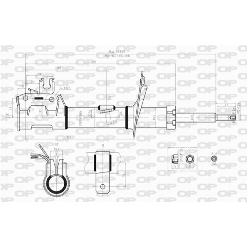 SHOCK ABSORBER OP FRONT RIGHT SIDE 1 PCS 