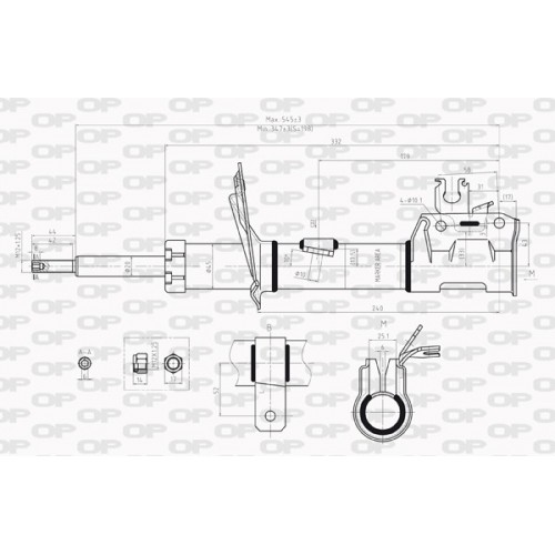 SHOCK ABSORBER OP FRONT LEFT SIDE 1 PCS 