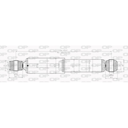 SHOCK ABSORBER OP REAR 1 PCS 