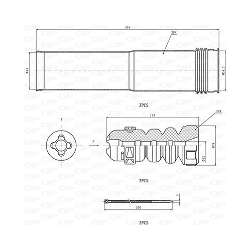 OP DUST COVER KIT 4PCS 