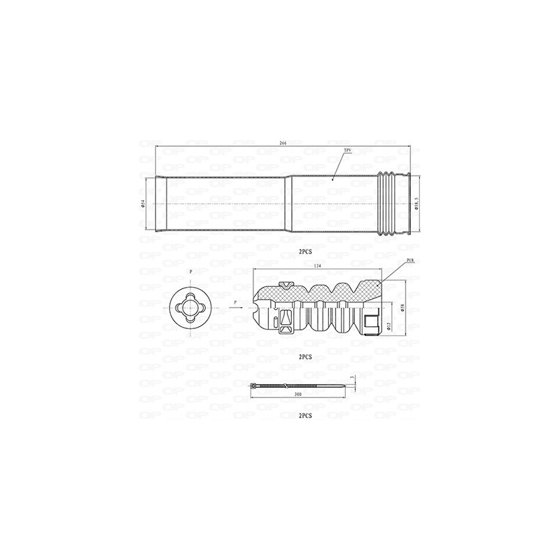 OP DUST COVER KIT 4PCS 