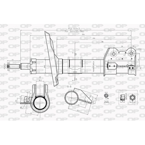 SHOCK ABSORBER OP FRONT LEFT SIDE 1 PCS 