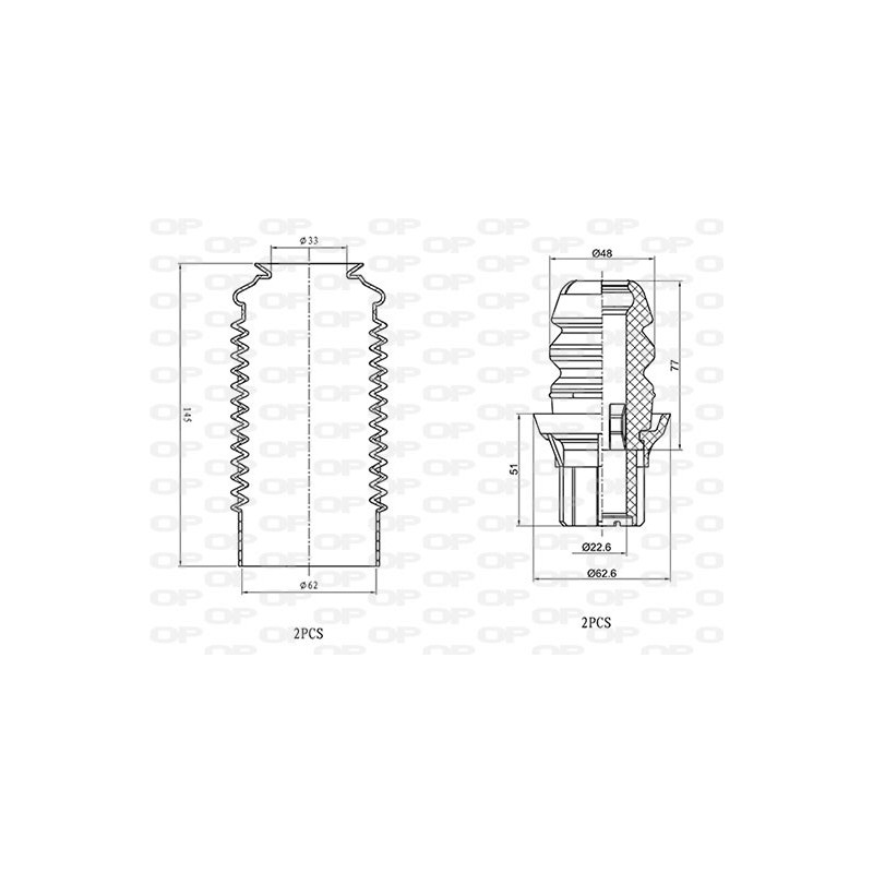 OP DUST COVER KIT 4PCS 
