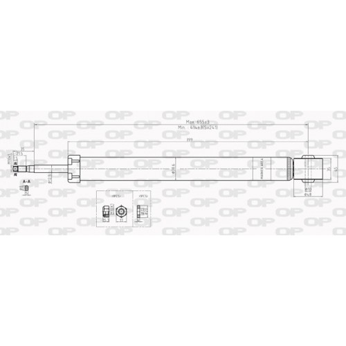 SHOCK ABSORBER OP REAR 1 PCS 