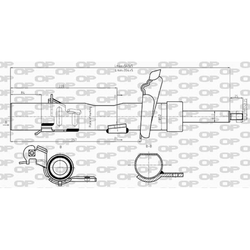 OP SHOCK ABSORBER FRONT LEFT 