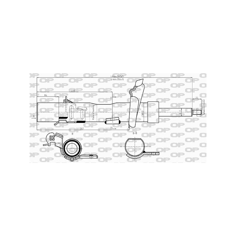OP SHOCK ABSORBER FRONT LEFT 