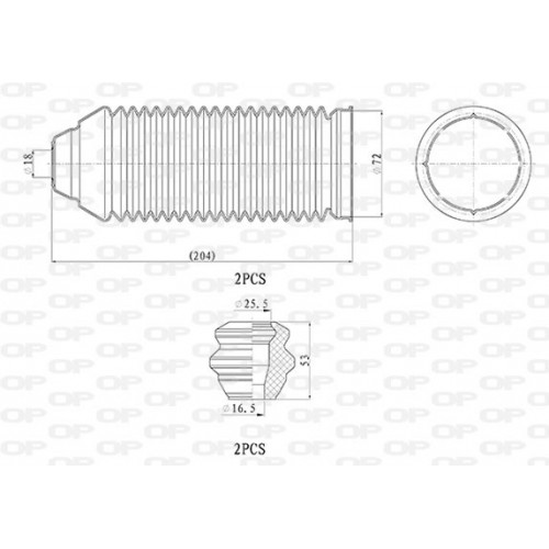 OP DUST COVER KIT 4PCS 