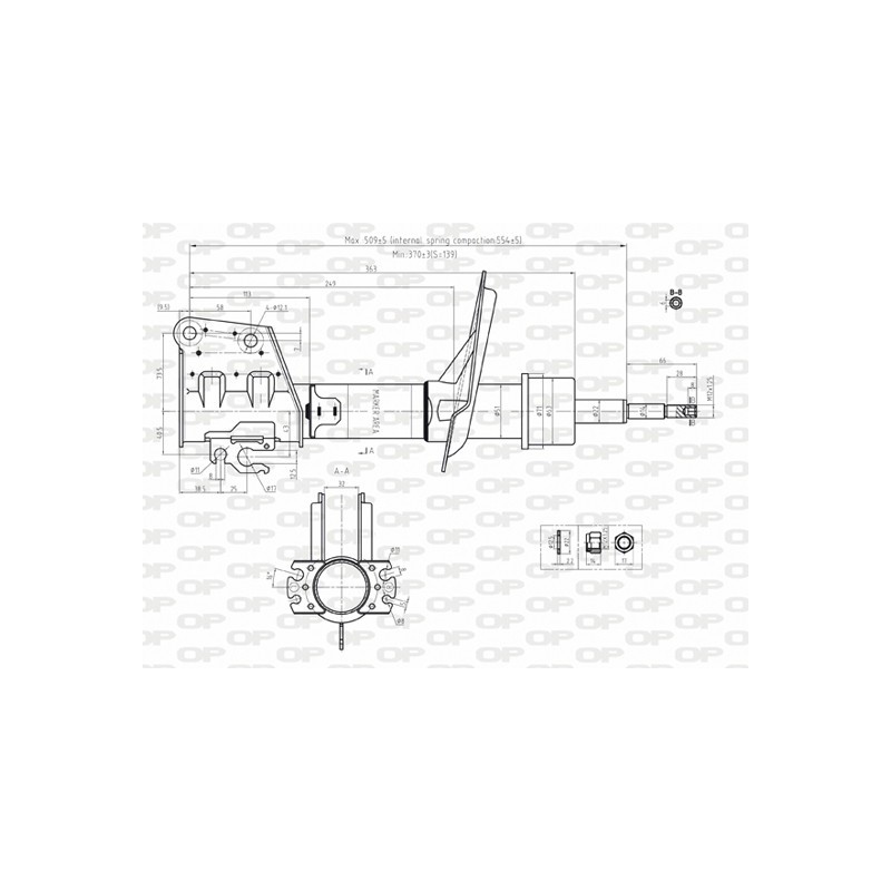 SHOCK ABSORBER OP FRONT 1 PCS 