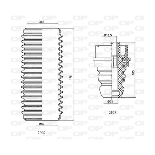 OP DUST COVER KIT 4PCS 
