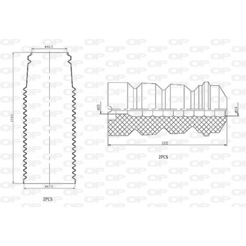 OP DUST COVER KIT 4PCS 