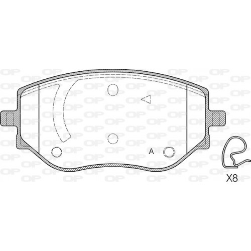 OP BRAKE PADS 1 PC 