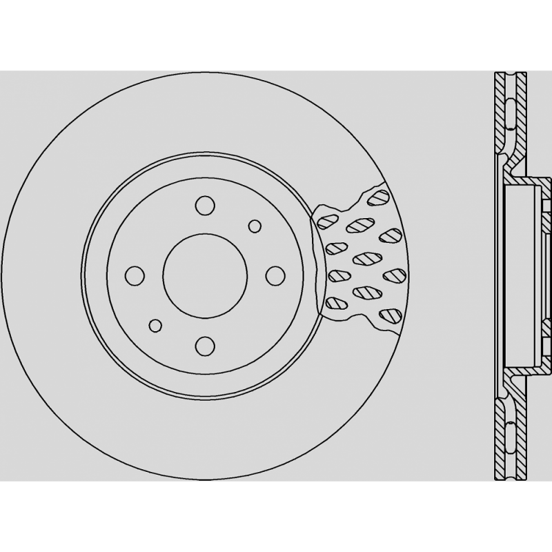 BRAKE DISC OPEN PARTS ADAPTIVE 2pcs 