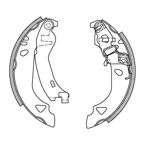 BRAKE SHOES OPEN PARTS ADVANCE 