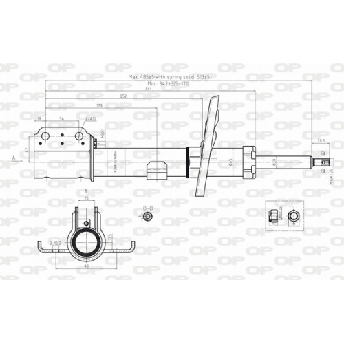 SHOCK ABSORBER OP FRONT 1 PCS 