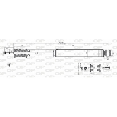 SHOCK ABSORBER OP REAR 1 PCS 