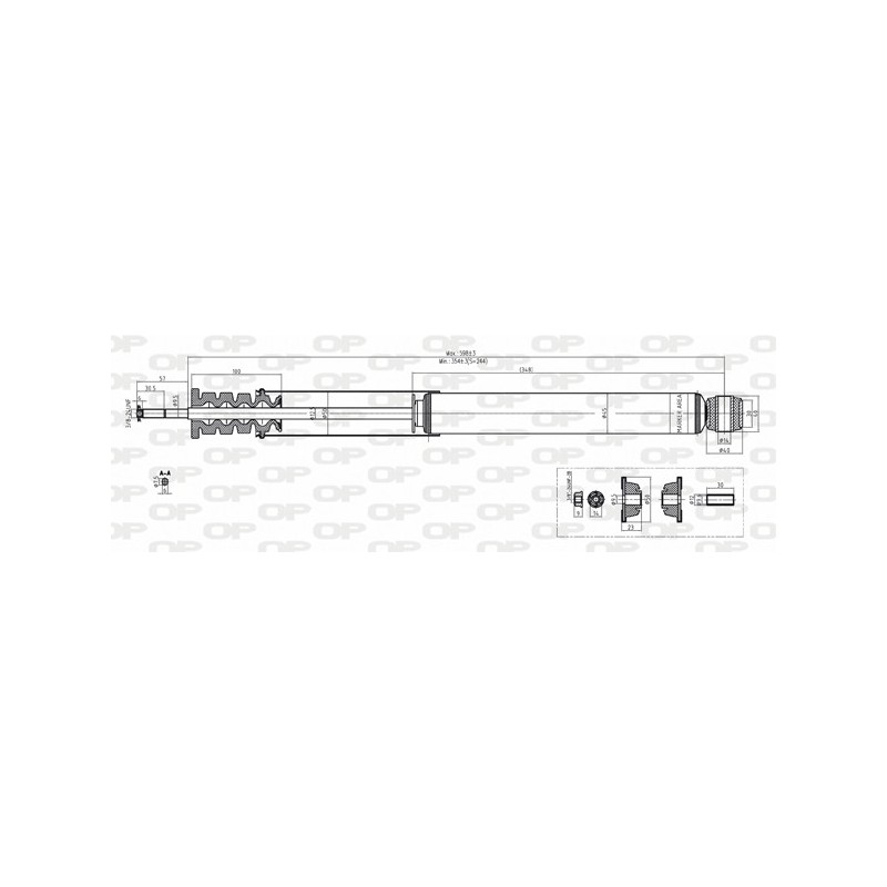 SHOCK ABSORBER OP REAR 1 PCS 