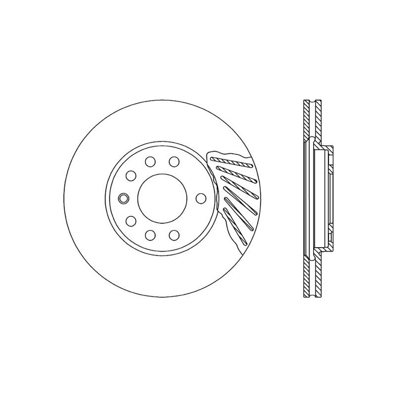 BRAKE DISC OPEN PARTS ADAPTIVE 2pcs 