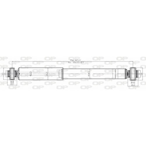 SHOCK ABSORBER OP REAR 1 PCS 