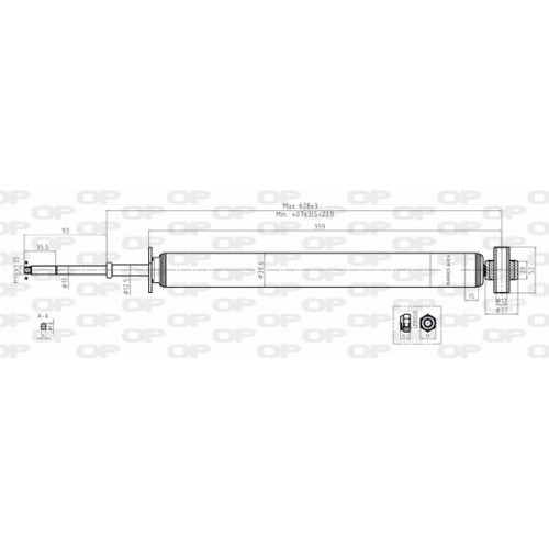 SHOCK ABSORBER OP REAR 1 PCS 
