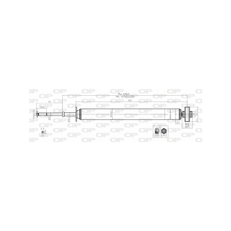 SHOCK ABSORBER OP REAR 1 PCS 