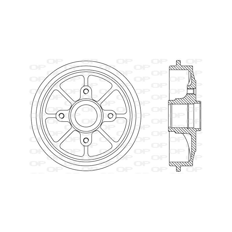 BRAKE DRUM OPEN PARTS ADAPTIVE 