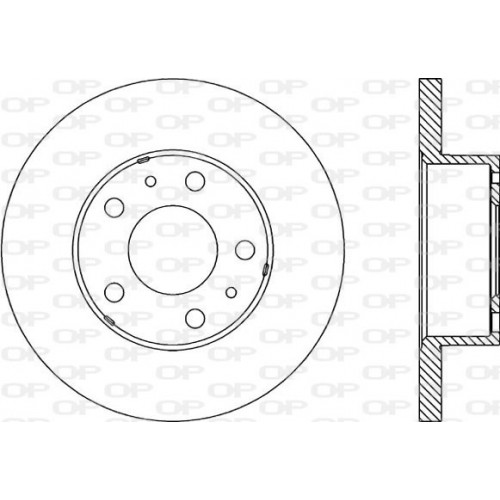 BRAKE DISC OPEN PARTS ADAPTIVE 2pcs 