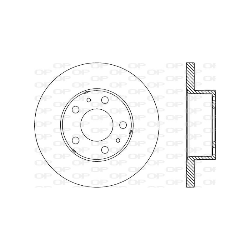 BRAKE DISC OPEN PARTS ADAPTIVE 2pcs 