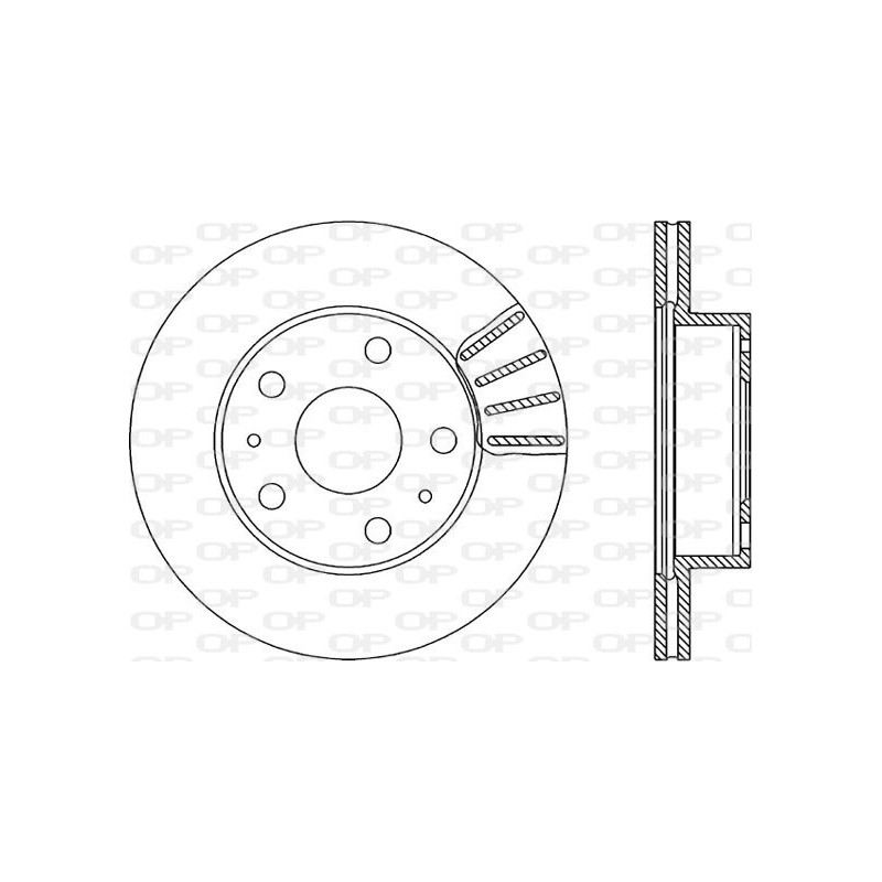 BRAKE DISC OPEN PARTS ADAPTIVE 2pcs 