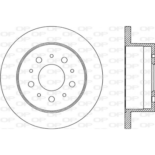 BRAKE DISC OPEN PARTS ADAPTIVE 2pcs 