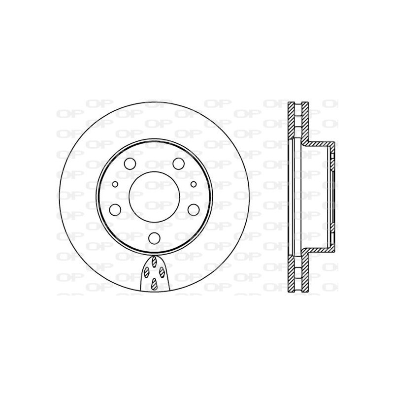 BRAKE DISC OPEN PARTS ADAPTIVE 2pcs 