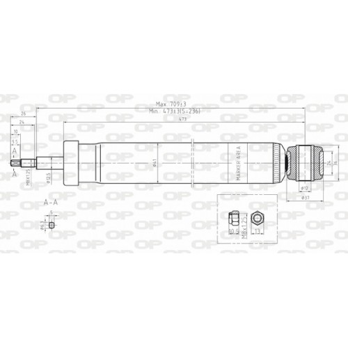 SHOCK ABSORBER OP REAR 1 PCS 