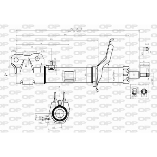 SHOCK ABSORBER OP FRONT RIGHT SIDE 1 PCS 