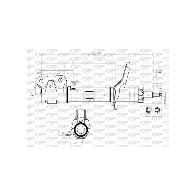SHOCK ABSORBER OP FRONT RIGHT SIDE 1 PCS 
