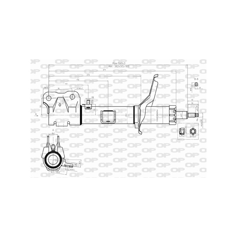 SHOCK ABSORBER OP FRONT LEFT SIDE 1 PCS 