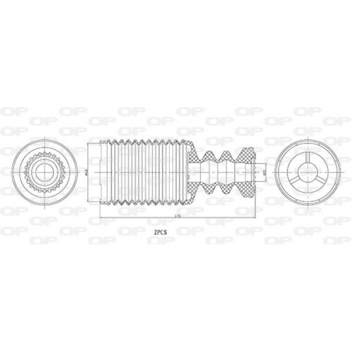 OP DUST COVER KIT 2PCS 