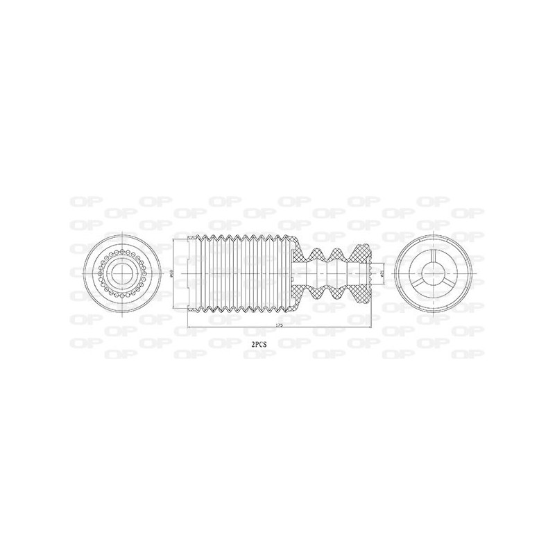 OP DUST COVER KIT 2PCS 
