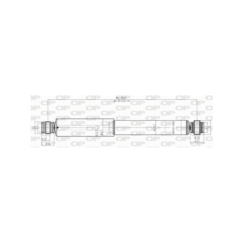 SHOCK ABSORBER OP REAR SIDE 1 PCS 