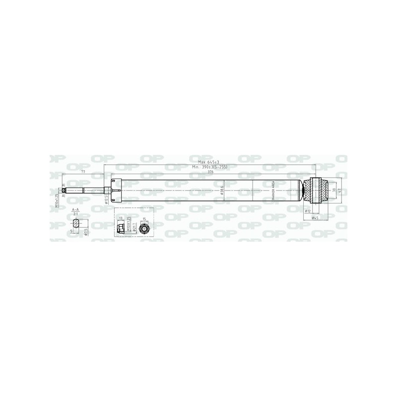 SHOCK ABSORBER OP REAR SIDE 1 PCS 