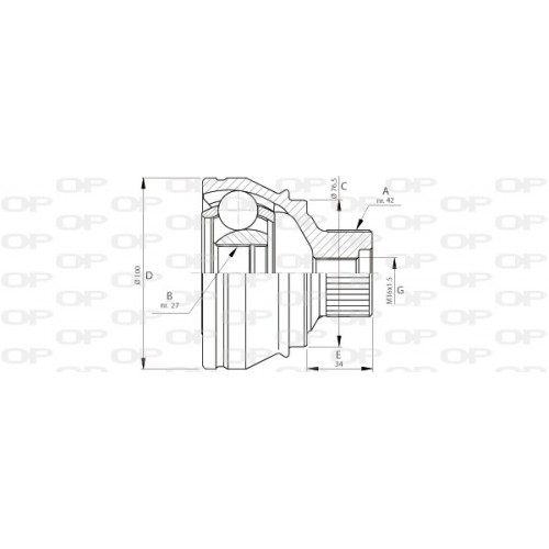 CV JOINT OPEN PARTS SPIN JOINT 1pcs 