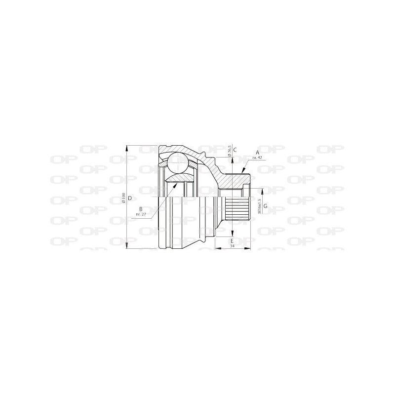 CV JOINT OPEN PARTS SPIN JOINT 1pcs 
