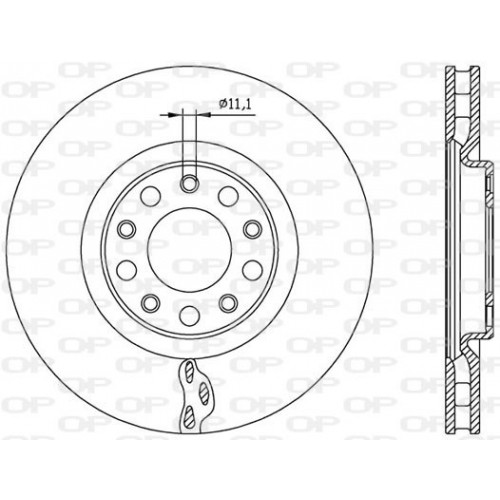 BRAKE DISC OPEN PARTS ADAPTIVE 2pcs 