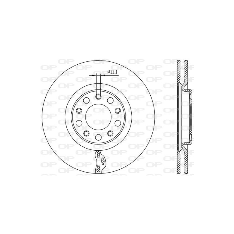 BRAKE DISC OPEN PARTS ADAPTIVE 2pcs 