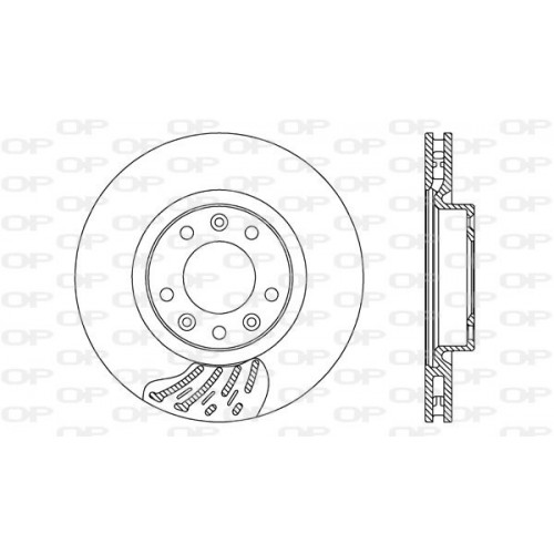 BRAKE DISC OPEN PARTS RADIANCE 2pcs 