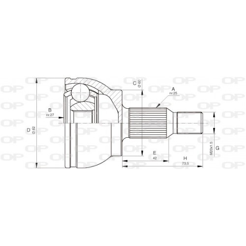 CV JOINT OPEN PARTS SPIN JOINT 1pcs 