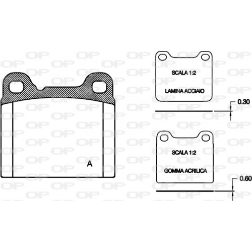 BRAKE PADS OPEN PARTS 1PCS 