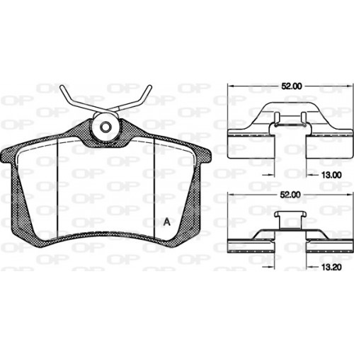 BRAKE PADS OPEN PARTS 1PCS 