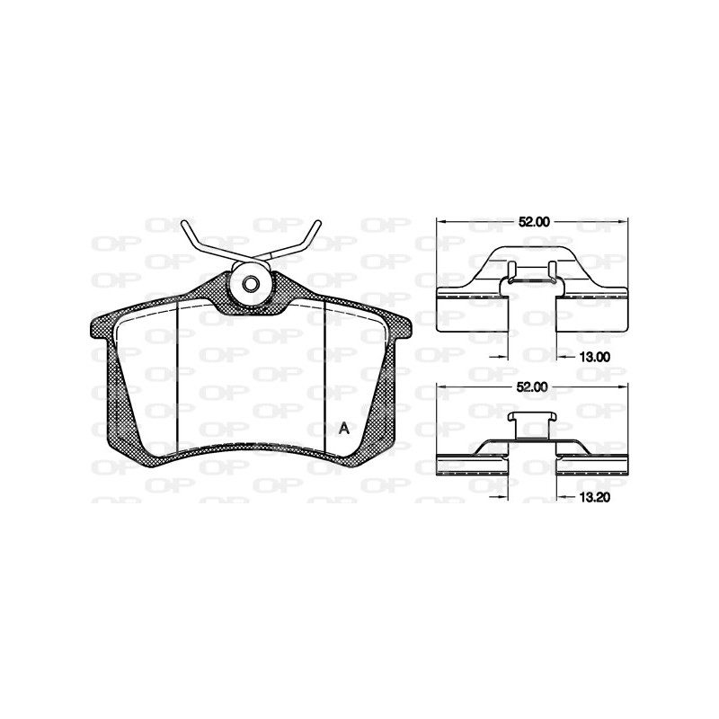 BRAKE PADS OPEN PARTS 1PCS 