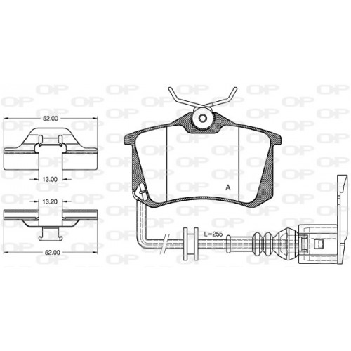 BRAKE PADS OPEN PARTS 1PCS 