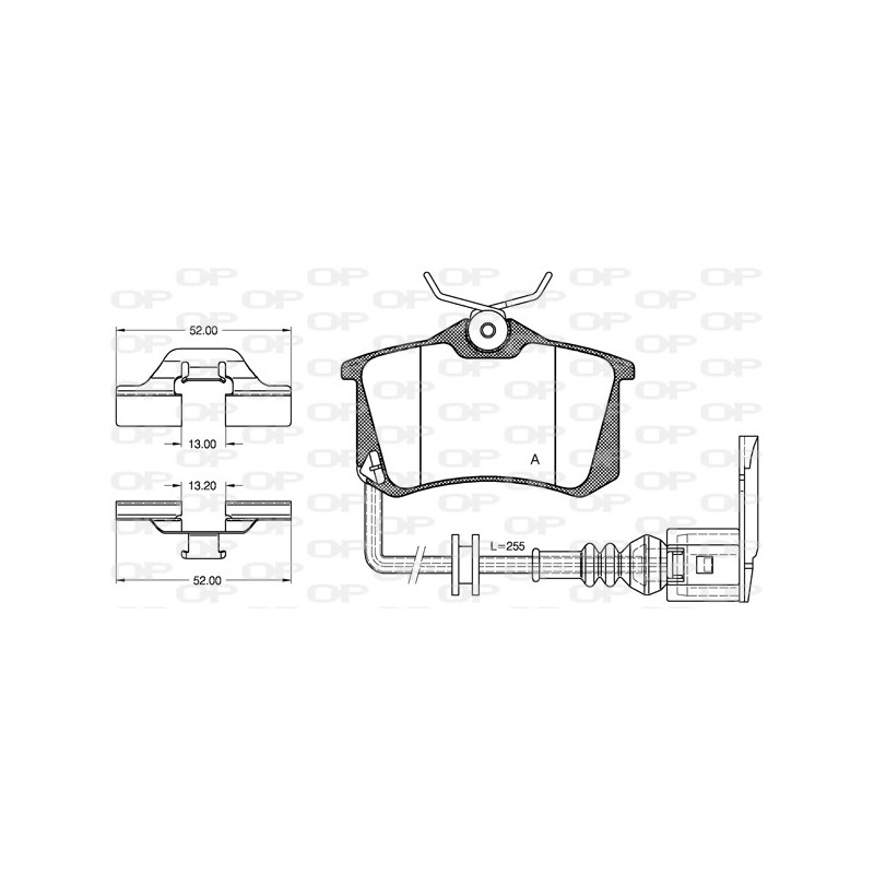 BRAKE PADS OPEN PARTS 1PCS 